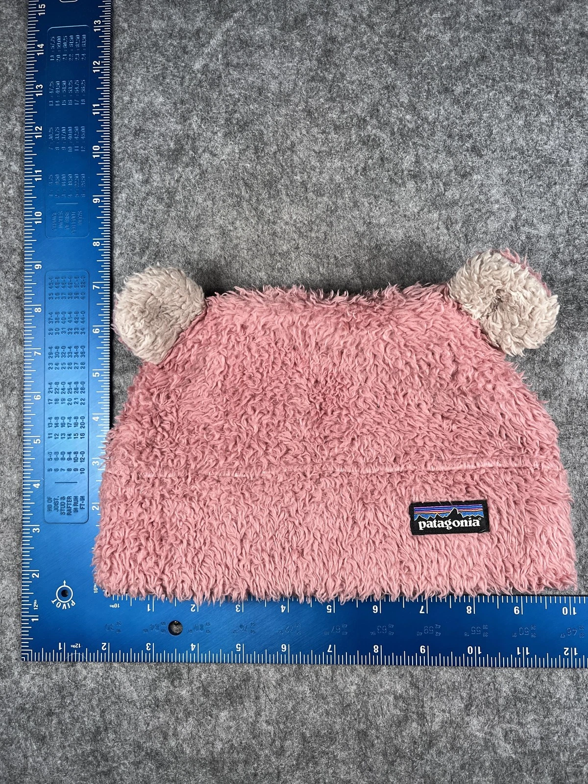 Patagonia Hat Beanie Womens One Size Pink Fleece Bear Ears Lined Winter Warm