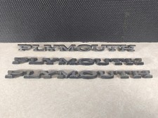 Vintage Plymouth Hood Script Emblem Nameplate 3749326 Road Runner Barracuda Vintage Plymouth Hood Script Emblem Nameplate 3749326 Road Runner Barracuda