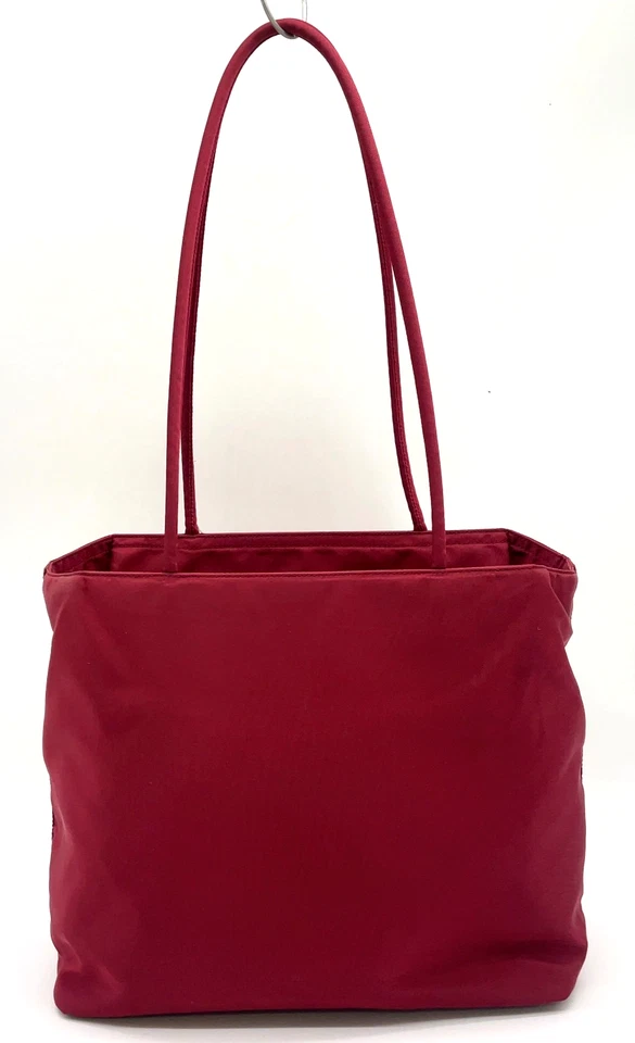 Auth Prada B7276 Tessuto Logo Triangle Nylon Purple Tote Bag W/D NS100943 - Image 2 of 4