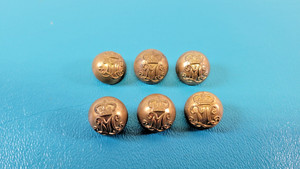 6 Spanish American War Officer Buttons Upliano Sarald Madrid Anchor TR1361