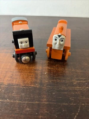Thomas & Friends Wooden Railway Orange Engines Lot of 2 Diesel & Steam Trains - Image 1 of 4