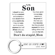 Funny Don'T Do Stupid Keychain Gifts For Teen Daughter Son From Silver-son Mom