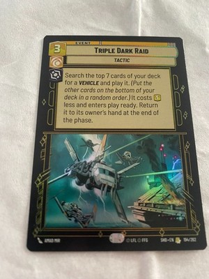 STAR WARS UNLIMITED SHD TRIPLE DARK RAID Rare Foil NM GLOBAL SHIPPING