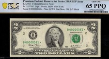 2003 $2 Frn B00000061* Serial #61 Star 65 Ppq