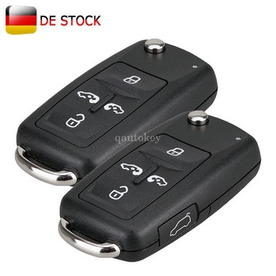 2x für VW T5 T6 Multivan Sharan Seat Alhambra 5 Tasten Klapp Schlüssel Gehäuse