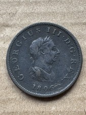 1806 KING GEORGE III HALFPENNY COIN 1/2d IN LOVELY CONDITION