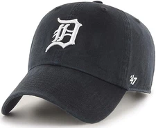 Detroit Tigers '47 Brand Black Clean Up Adjustable Dad Hat