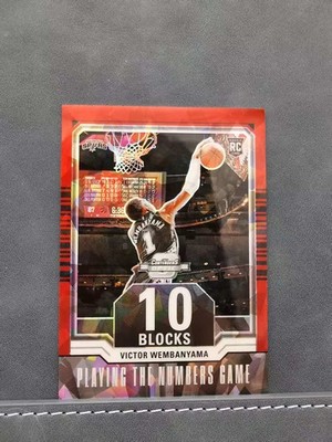 Victor Wembanyama 2023-24 Contenders Optic Numbers Game Red Ice /175 RC