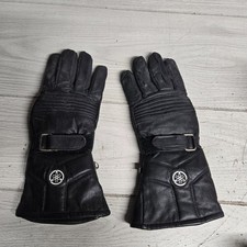 Vintage Yamaha Winter Gloves Motorcycle Snowmobile Black LEATHER Men's XL