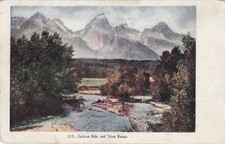Vintage 1909 Postcard Jackson Hole Teton Range Wyoming Scenic View Posted