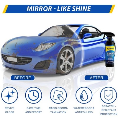 Sopami Car Spray 3 In 1: Rivestimento Rapido Per Auto, Lucida Plastica E Protegge Senza Acqua