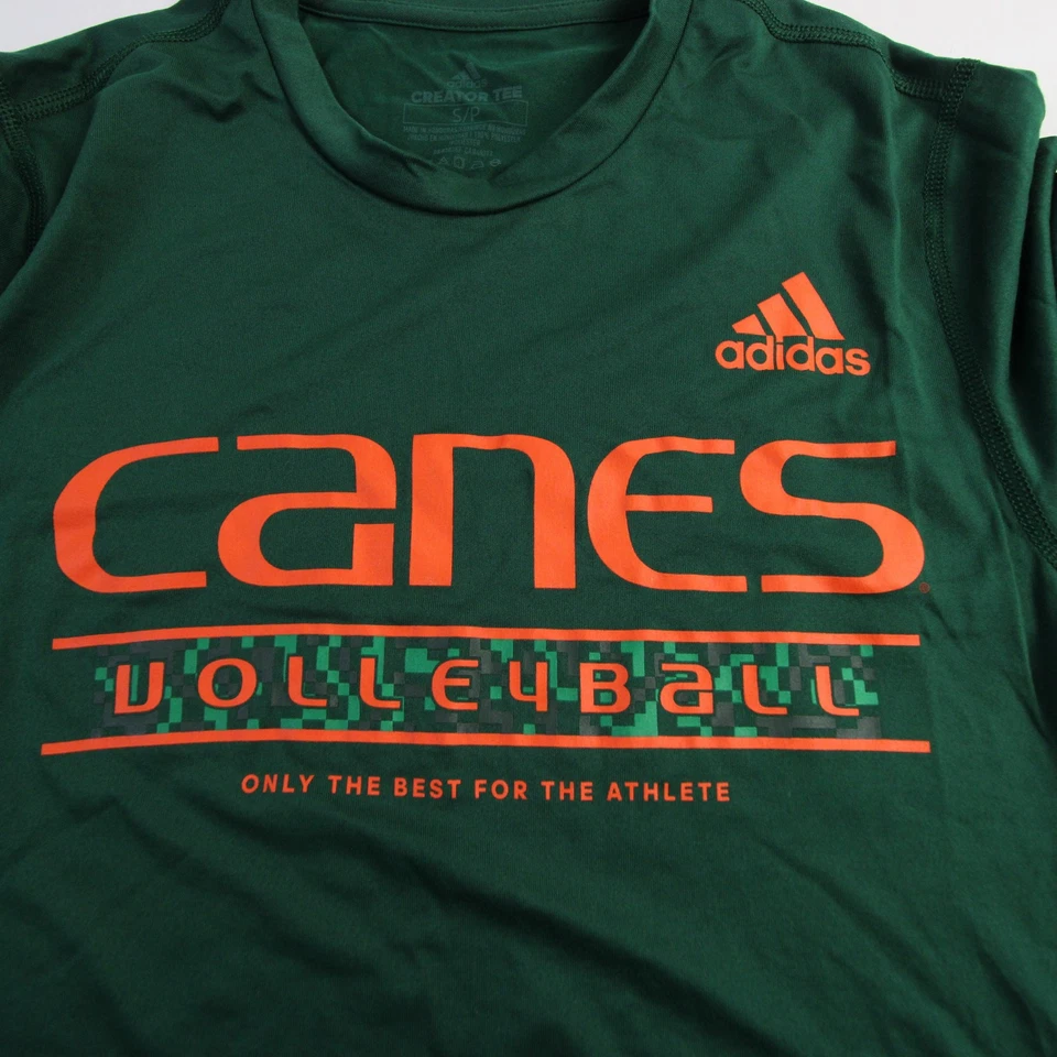 Miami Hurricanes Adidas Creator Camisa Manga Larga Para Hombre Verde Oscuro Nueva Foto 4 de 4