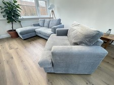 Next Stratus Grey Corner Sofa and Armchair Set Excellent Condition