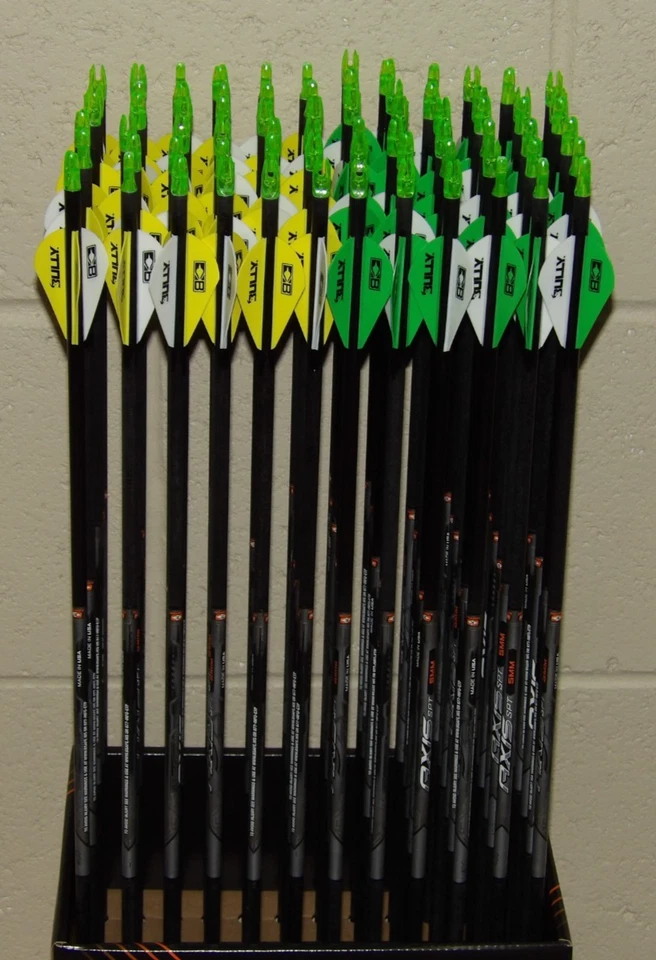 Nuevo 12 Flechas Easton Axis SPT 400 Columna 5mm - 9.0 GPI - con Tapones de Acero Inoxidable 50 gr Foto 2 de 4
