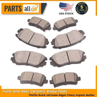 Front and Rear Ceramic Brake Pads For Buick LaCrosse Regal, Chevy Impala Malibu