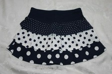 Gymboree EASTER PARISIAN ROSE Tiered Knit Skirt Skort Navy  White Dot NWT Sz 6