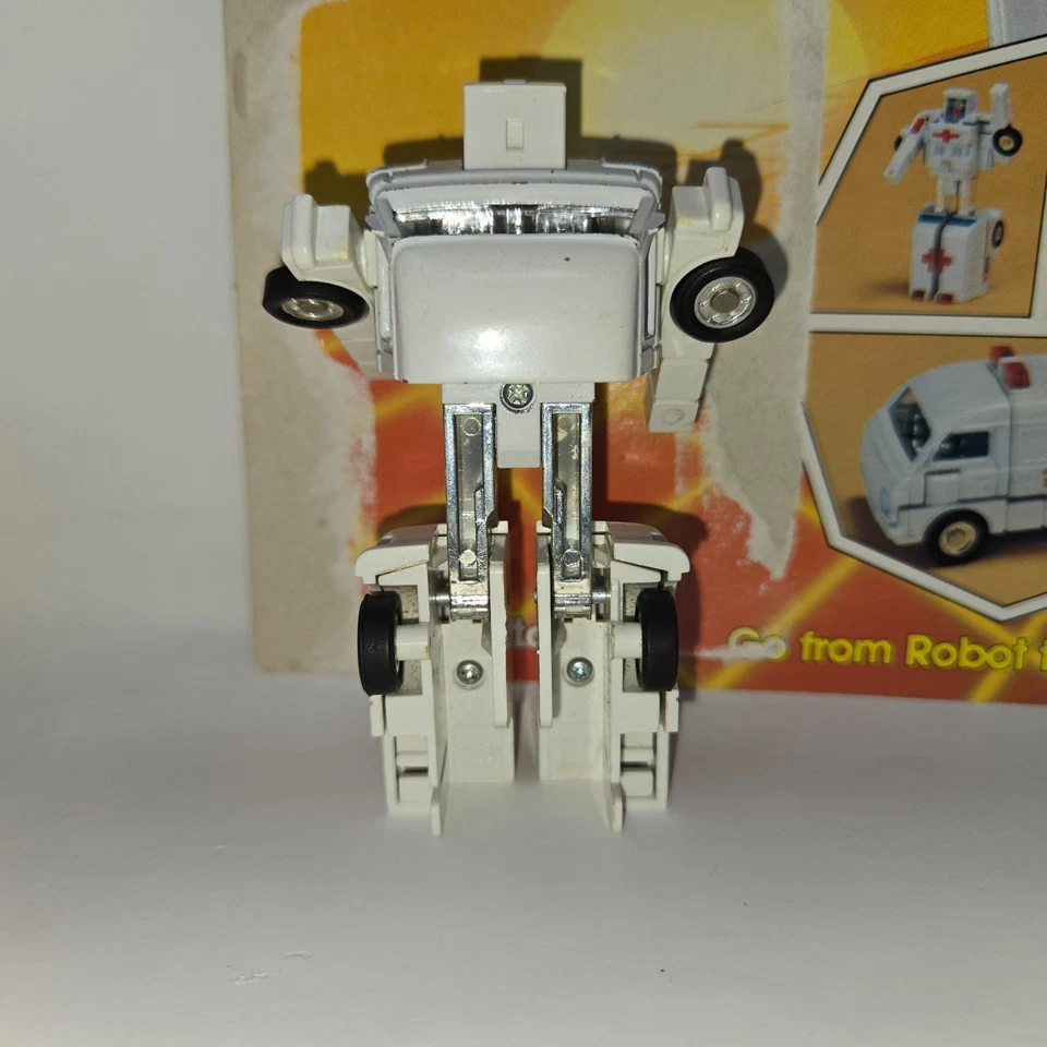 GoBots Rest-Q Ambulance Action Figure 1983 Package Cardback Complete - Image 4 of 4