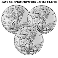 Lot of 3 - 2023 $1 American Silver Eagles 1 oz BU