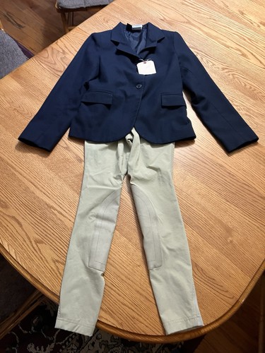 Youth Equestrian Riding Jacket And Breeches Set