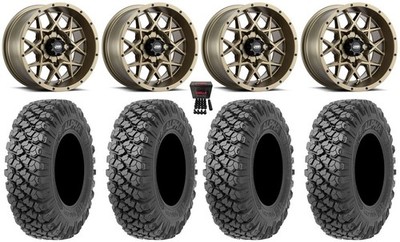 ITP Hurricane 15'' Wheels Bronze 32'' Alpha Tires Honda Pioneer 1K/Talon