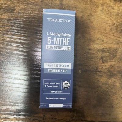 Triquetra L-Methylfolate (15 mg) Plus Methyl-B12 60 Servings Exp. 07/2027 New