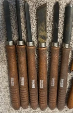 Vintage Vermont American Wood Turning Chisel Set HS Steel USA Lathe Tools 6pc
