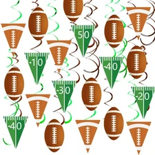 54 PCS Football Party Decorations Hanging Swirl for Birthday Game Day Tailgate