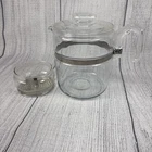 Vintage Pyrex 7759 Flameware 9 Cup Percolator Coffee Pot - No Stem Yes Basket