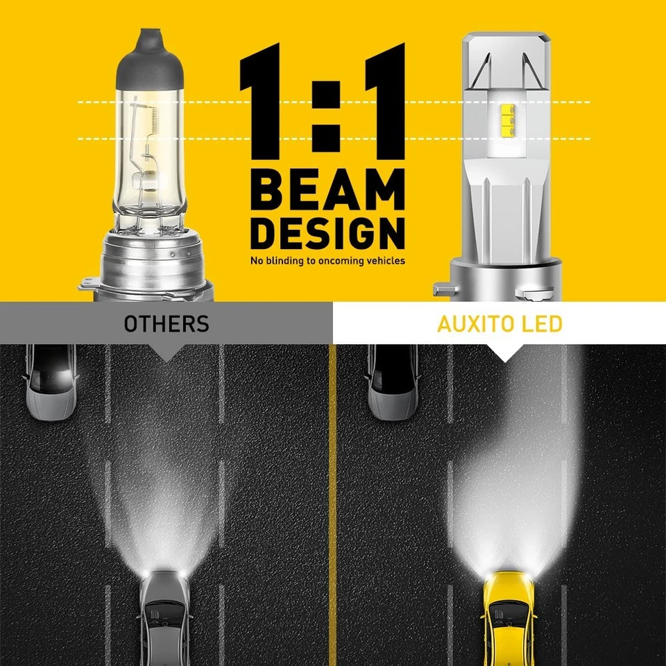 H7 H4 H13 9007 9006 9005 H1 H4 9004 9012 LED Headlight Bulbs High Low Beam B - Image 3 of 4