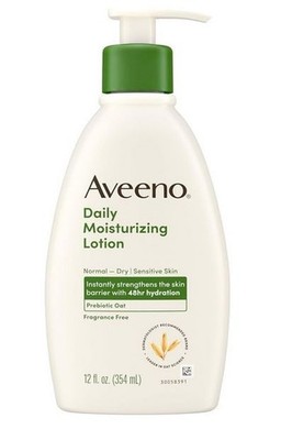 Aveeno Daily Moisturizing Body Lotion with Soothing Prebiotic Oat, 12 fl. Oz