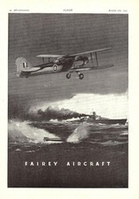 Original 1941 Advert for FAIREY Torpedo-Bomber Aeroplanes Vintage WW2 Print Ad