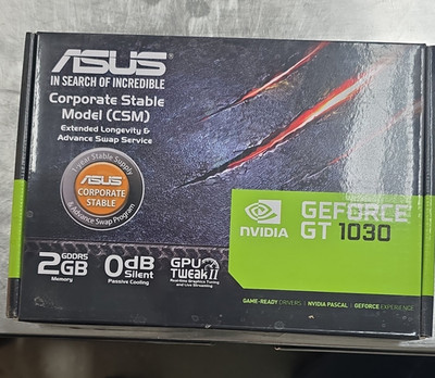 ASUS NVIDIA GeForce GT 1030 2GB GDDR5 CSM Graphics Card Passive Cooling
