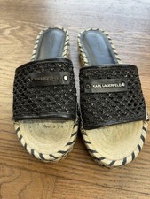 Karl Lagerfeld Paris Clara Woven Espadrille Sandals Women s Size 5M EU 35B