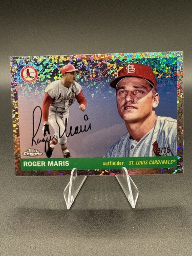 2025 Topps Chrome Platinum Roger Maris #427 Rose Gold Refractor /75
