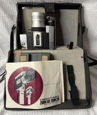Canon Zoom 518 Super 8 Vintage Video Camera Handle Grip Case Manual TESTED WORKS