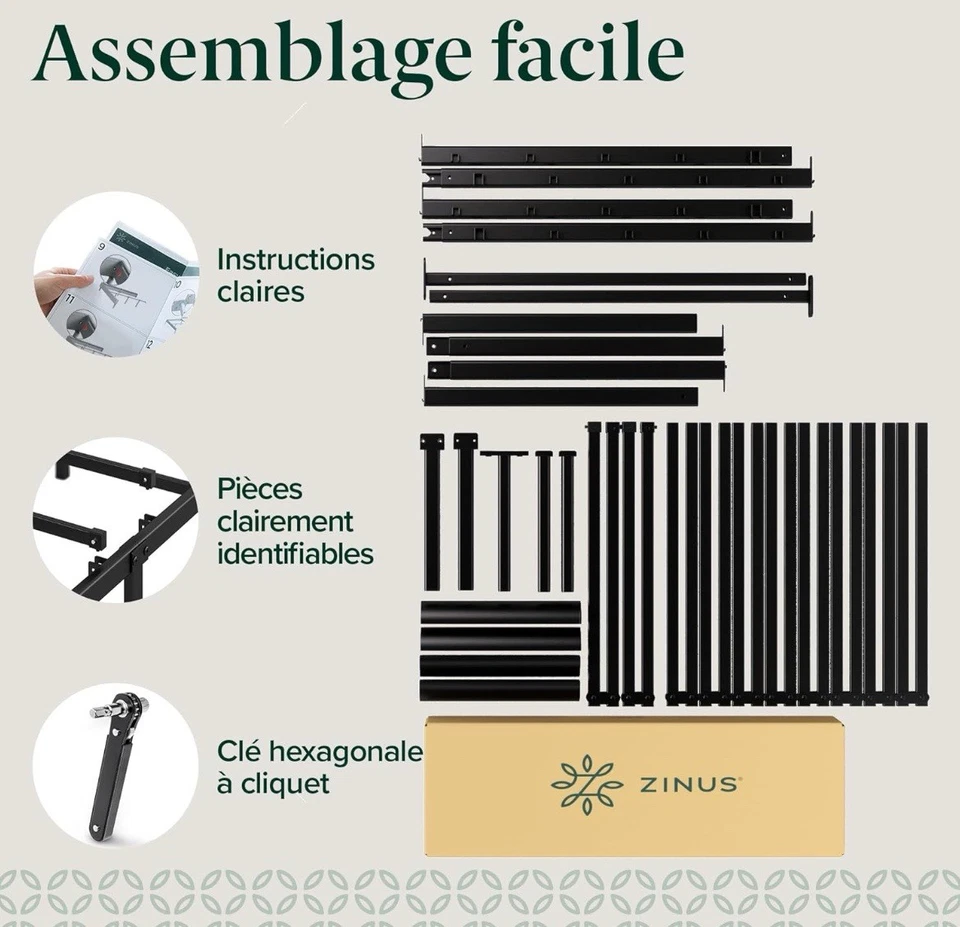 Zinus Van 40,6 cm Bettgestell Metall-Plattform Rounded Corner mit Halterung - Bild 4 von 4