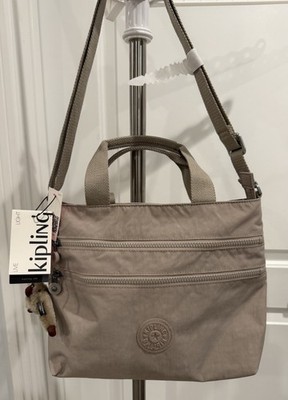 Kipling Miah Crossbody Bag Dual Zip Front Pocket Golden Tan