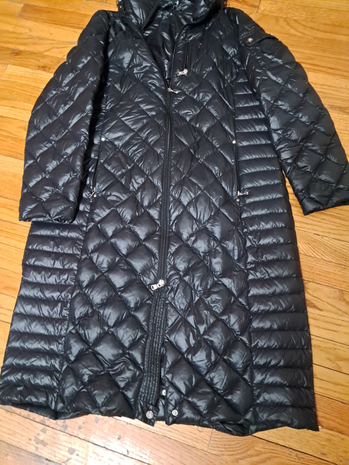 LAUREN RALPH LAUREN Women Coat Maxi Long Puffer Quilted Down Jacket Black XL Nic image 2