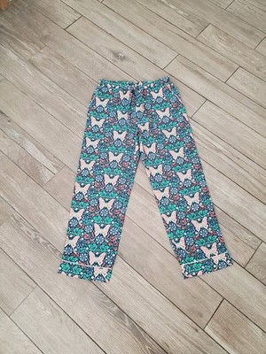 Printfresh 100% organic cotton multicolor butterfly floral leaves pajama pants S