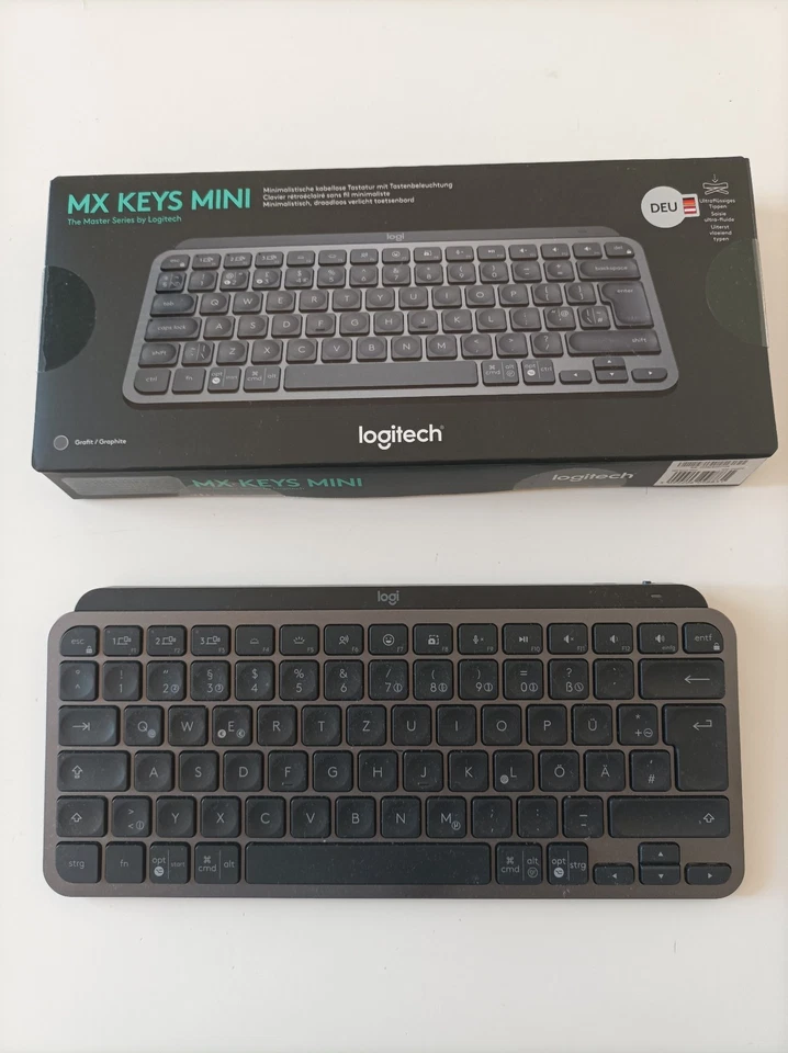 LOGITECH MX Keys Mini, Kompakt, Kabellos, Tastatur, Sonstiges, kabellos, Graphit - Bild 3 von 4