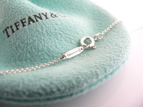 Tiffany & Co Silver 1837 Diamond Necklace Pendant 18 Inch Longer Gift Love - Picture 4 of 5