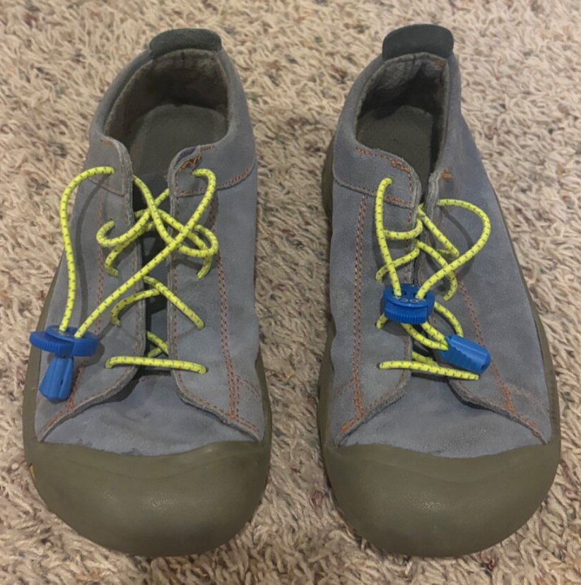 Scarpe sneakers trekking Keen blu verde uomo taglia 5 punta chiusa stringate outdoor