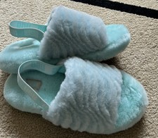 UGG FLUFF YEAH WAVY SLINGBACK SLIDE SLIPPER SANDALS SIZE Youth 6 NEW