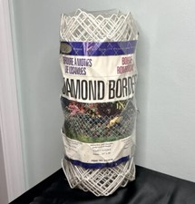 G&B Diamond Garden Fence Border Plastic Coated Steel Roll 15”x 20’ White *Flaws*