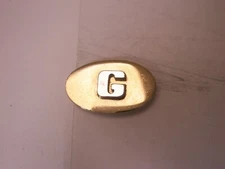 G Monogram Initials Letter Vintage TINY SMALL Tie Bar Clip george greg gilbert