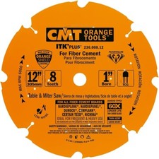 CMT 236.008.12 ITK PLUS Diamond Saw Blade for Fiber Cement Products 12-Inch x 8