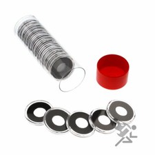 1 Airtite Coin Holder Storage Container 20 Air-tite 13mm Black Ring Coin