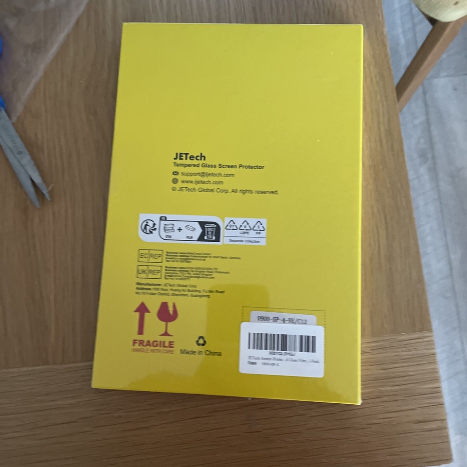 JETech Tempered Glass Screen Protector for iPad mini 5/4. New unopened