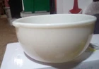 Vtg Unbranded Made for Sunbeam? Large White Milk Glass Mixer Mixing Bowl USED