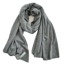 $300 New INCASHMERE IN CASHMERE Heather Gray 100% CASHMERE Knit OVERSIZED Scarf